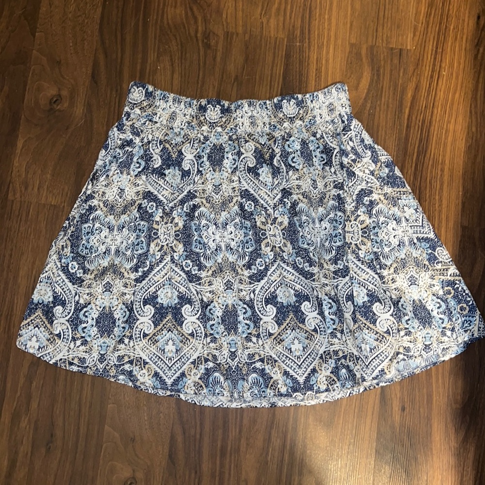 L.O.G.G Blue+White Patterned Skirt